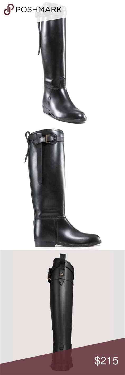 burberry boots rubber|burberry flat riding rain boots.